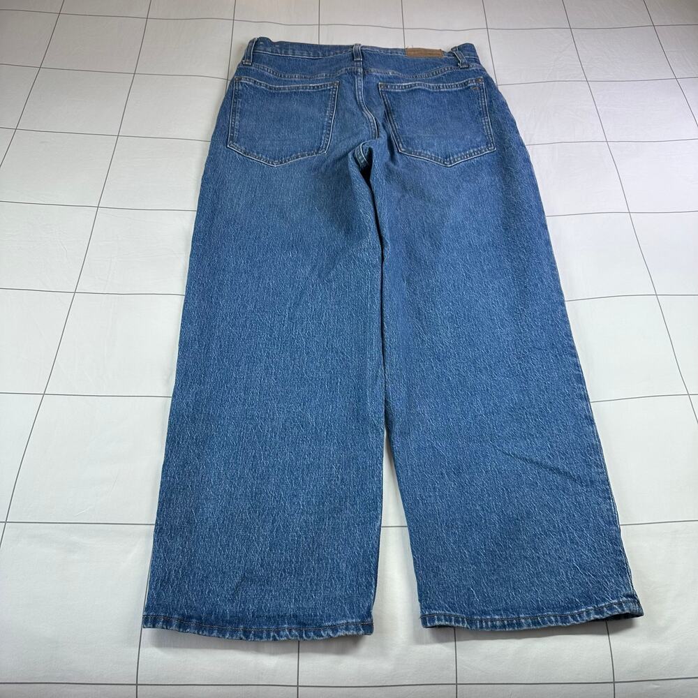 Madewell Jeans Women 30 Blue Perfect Vintage Wide Leg Crop Cresslow Wash Stretch - Picture 4 of 16